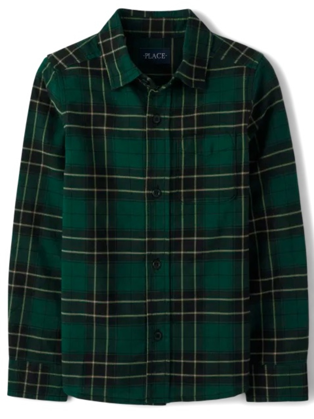 The children’s place Classic Spruce Plaid Toddler Shirt